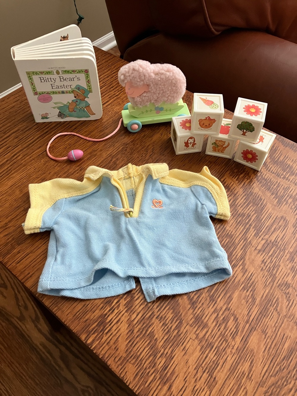 American Girl baby accessories including Bitty Bear’s Easter book